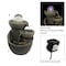 Pure Garden Tabletop 3 Tier Water Fountain, Waterfall, Rolling Glass Ball, Multi-Colored LED Lights 50-LG5066 - alternate 4